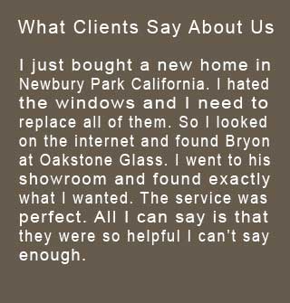 Read about reviews from clients that use Glass Moorpark Oakstone Glass